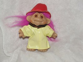 1986 Dam Norfin Troll Fireman Firefighter Fire Man Fighter 5&quot; Purple-Pin... - £8.62 GBP