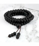 Lava Bracelet Stone Neckless 6mm Matte Black- 108 Beads Bracelet/Necklac... - €11,27 EUR+