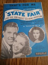 That’s For Me Sheet Music From State Fair Rodgers And Hammerstein 1945 - £14.92 GBP