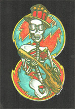 Grateful Dead Car Window Tour Sticker/Decal - Skeleton Playing Guitar - £6.15 GBP