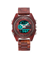Classic wooden leisure electronic quartz watch - $75.46 CAD