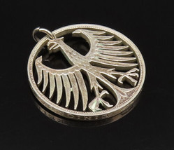 925 Sterling Silver - Vintage Open Winged Bird Cutout Medal Pendant - PT... - $36.92