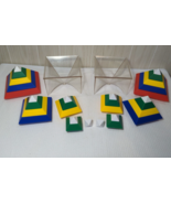 Wedgits building stacking blocks set red yellow green blue yellow white lot - £14.84 GBP