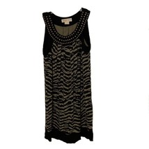 Michael Michael Kors Green Black Animal Print Shift Dress Women&#39;s P  Sma... - £10.97 GBP