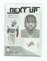 D&#39;andre Swift (Detroit Lions) 2020 Panini Playbook Next Up Rookie Insert #NU-9 - £3.95 GBP