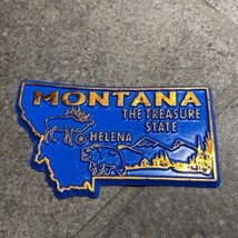 Montana State Shape Souvenir Refrigerator Magnet Rubber New - $2.92