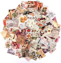 HOMICO 400Pcs Junk Journal Vintage DIY Material Paper Journaling Supplie... - $15.84