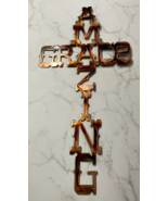Amazing Grace Cross - Metal Wall Art - Copper 18&quot; x 8 1/2&quot; - $581.61 MXN
