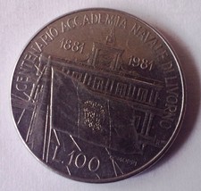 Italy 1981 100 Lire Commemorative Centennial Livorno coin free shipping ... - £3.18 GBP