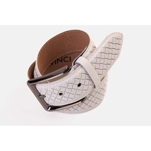 The Layla White Woven Leather Belt image 6