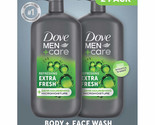 Dove Men&#39;s Extra Fresh Body + Face Wash 2-pack, 32 fl oz - £17.56 GBP