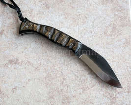 Kukri Handmade Folding Knife Horn Scales Frame Lock Citadel 9.5&quot; OA Superb! - £155.34 GBP
