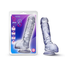 B Yours Plus Hearty n&#39; Hefty 9 in. Dildo with Balls &amp; Suction Cup Clear - £28.95 GBP
