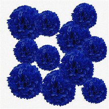 Navy Blissful Blooms - Vibrant Tissue Paper Pom Poms for Party Decor - 1... - $38.60