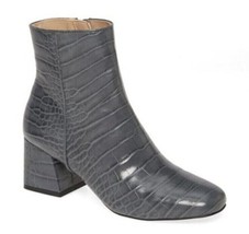 Steve Madden Women&#39;s Size 10 M Davist Croc Embossed Ankle Booties Boots Gray - £15.78 GBP