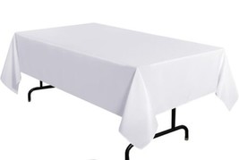 Sancua White Tablecloth 60 x 102 Inch Rectangle 6 Feet Table Cloth - Was... - $13.10