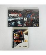 3 x PS3 Gran Turismo 5 GRID2 MOYOGP08 ( Sony PlayStation 3, 2012 ) W/ Ma... - $29.69