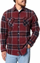 Freedom Foundry Mens Lightweight Plaid Fleece Shirt (Port, Medium) - $19.79