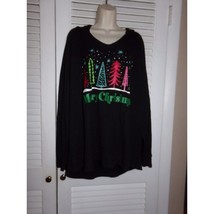 Holiday Time Merry Christmas waffle knit hoodie size 2X 60% cotton/40% polyester - $17.12