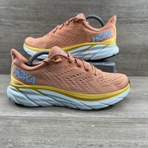 HOKA ONE ONE Clifton 8 Womens Shoes Sneakers Size 7 B Peach - £38.21 GBP