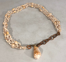 Seashell Shell Clasp Conch Ladies Fashion Belt / Necklace 34&quot; Long - £13.86 GBP