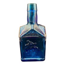 VINTAGE COBALT BLUE GLASS BOTTLE PAUL REVERE&#39;S RIDE HORSE EAGLE WHEATON ... - $14.95