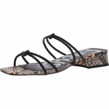 Sam Edelman Women Knotted Strap Slide Sandals Jay Size US 8.5M Black Snake Print - £18.57 GBP