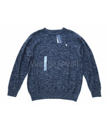 US Polo Assn Mens L Sailor Marl Blue/ White Embroidered Logo Pullover Sw... - $25.75 CAD