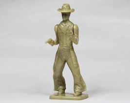Ausley Cowboy Beige Hard Plastic Figure Vintage 1950s Swivel Arms Gunsli... - $49.70