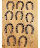 11 CAST IRON SMALL HORSESHOE 3&quot; x 3 1/2&quot; Horse Nick Nack **CHIPS IN CAST... - $32.65 CAD
