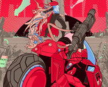 Akira Katsuhiro Otomo Anime Bike Movie Rainbow Foil Poster Print Art 24x... - $127.99