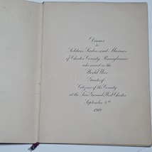 1919 antique WWI chester co pa SOLDIER SAILOR MARINES NAMES &amp; DINNER MENU - $222.70