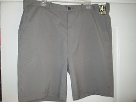 14TH &amp; Union Wrinkle-Free Plaids Polyester Men’ Dress Shorts Olive 40 - £10.11 GBP