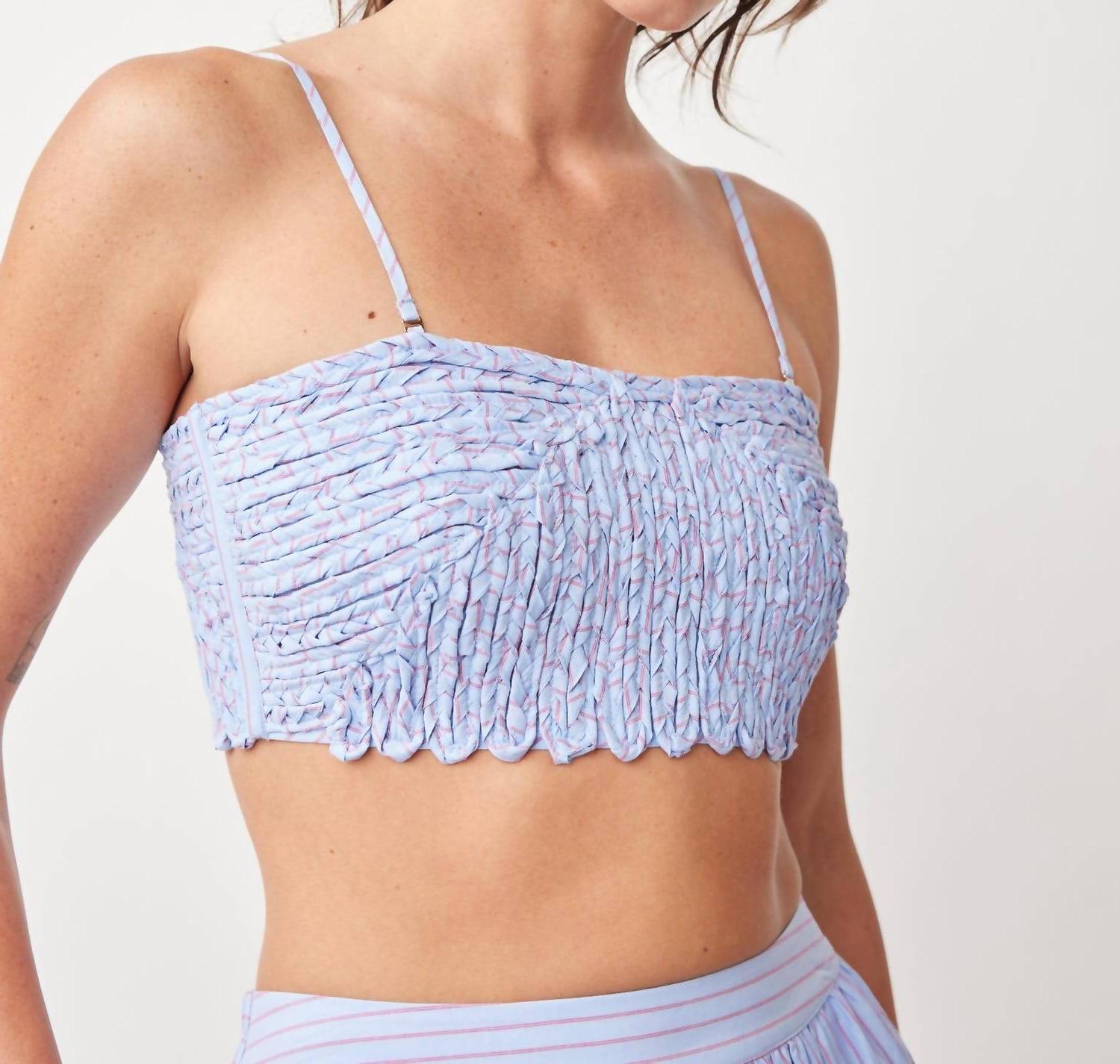 Self Contrast Women&#39;s Removable Strap Bandeau Top Size S - $120.78