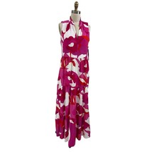 NWT MSK Sleeveless Maxi Dress S Pink Red Floral Tiered Boho Resort Chic - $63.36