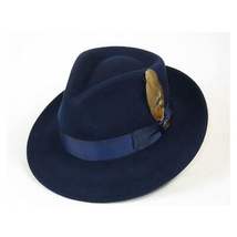 Bruno Capelo Hat Australian Wool Fedora Teardrop Crushable Bel Air BL591 Navy image 4