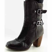 Naya Boot Sz 8.5 M Mid-Calf Boots Almond Toe Brown Leather Women - £20.22 GBP