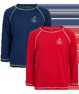 Boys&#39; Rash Guard Shirt - 2 Pack Long Sleeve Swim Shirt (Size: 2T-18) - €25,80 EUR