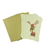 Holly Hobbie Vintage Christmas Greeting Card Lot of 6 Pulling Sled w Gif... - £13.85 GBP