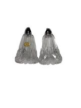 Formal Clear Crystal Cut Salt And Pepper Shakers 3.75&quot; Tall West Germany - $371.23 MXN