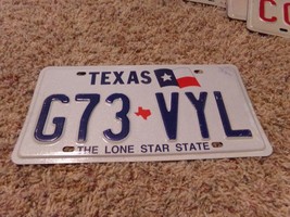  1990&#39;S TEXAS BLUE FLAG LON STAR STATE  LICENSE PLATE - $29.70