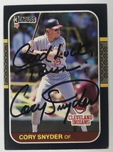 Cory Snyder Signed Autographed 1987 Donruss Baseball Card - Cleveland Indians - £7.90 GBP
