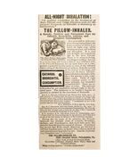Pillow Asthma Inhaler Lungs 1885 Advertisement Victorian Quack Medicine ... - $15.32 CAD