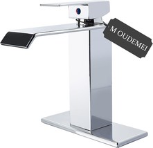 The M Oudemei Waterfall Spout Faucet For Bathroom, Single Handle Modern Mixer - £34.28 GBP