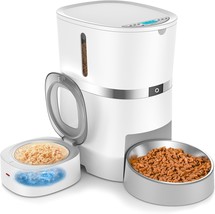 Automatic Cat Feeder For Wet Food With Ice Pack And Freshness Dry Food Desiccant - £56.29 GBP