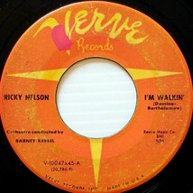 Ricky Nelson - I&#39;m Walkin&#39; / A Teenager&#39;s Romance [7&quot; 45 rpm Single] Verve - £4.57 GBP