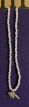 Beaded Easter Necklace - Bunny Rabbit And Carrot Charms - 17&quot; - $17.75