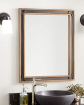 New 30&quot; Rustic Acacia Celebration Vanity Mirror by Signature Hardware - £237.00 GBP