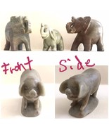 Carved Soapstone 3 Elephants and A Pig China Vintage 1940s Figures Colle... - $513.18 MXN