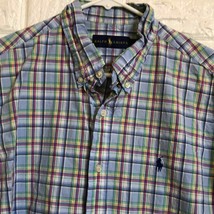 Ralph Lauren Polo plaid casual button down shirt size L - £23.98 GBP
